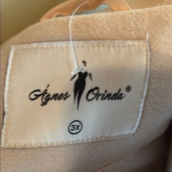 Classic Beige Trench Coat with Black Buttons - Picture 9 of 12